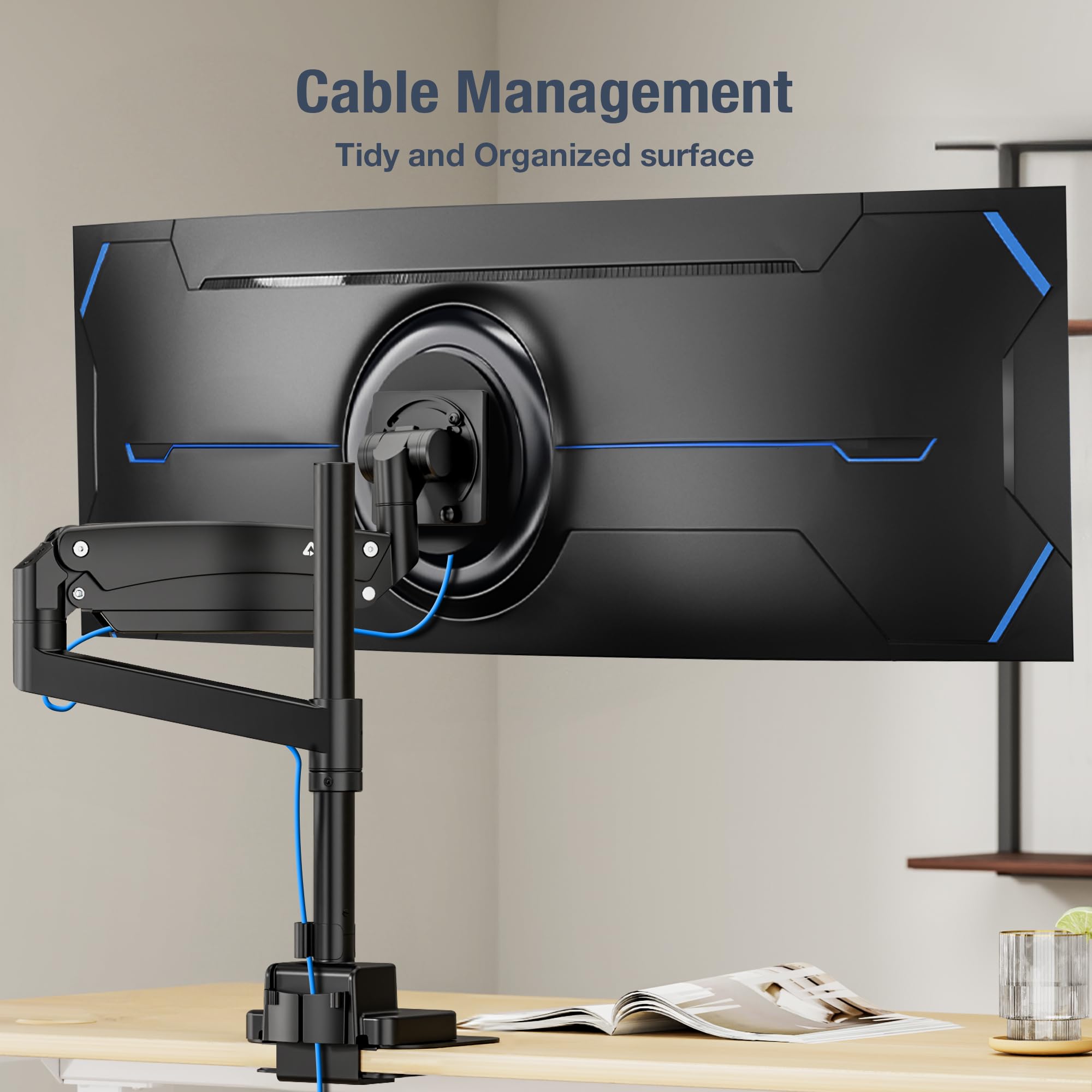Amazon.com: AVLT Single Monitor Arm Pole Top Mount for 17-57